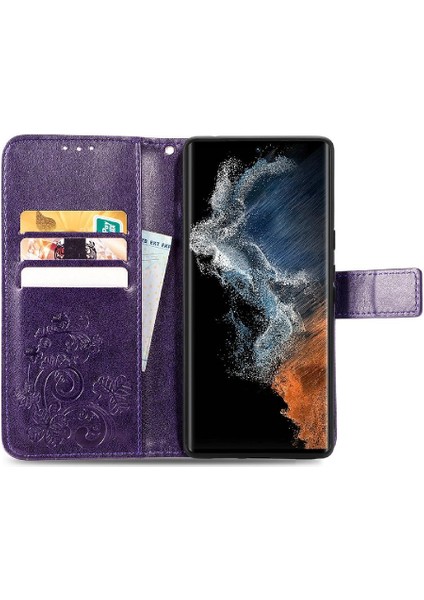 Samsung Galaxy S23 Ultra Flip Kapak Dört Yapraklı Yonca Zarif (Yurt Dışından) indirimleri