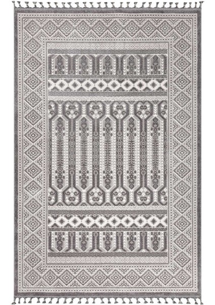 Elmina Gri Halı Yumuşak Oturma Odası Salon Çocuk Odası Mutfak Halısı QP038 60 x 110
