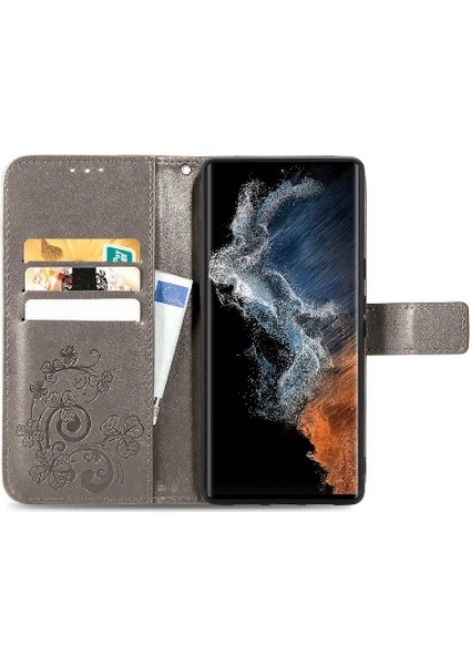 Samsung Galaxy S23 Ultra Flip Kapak Dört Yapraklı Yonca Zarif (Yurt Dışından) modelleri