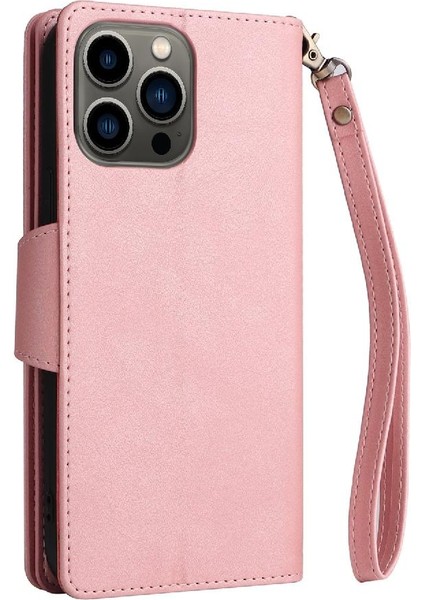 El Kayışı Fermuar Cüzdan Kapak ile iphone 13 Pro Kart Tutucu Için Kılıf (Yurt Dışından)