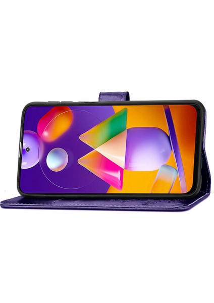 Samsung Galaxy M31S Zarif Iş Için Kılıf Kısa Kayış Kapak Çevirin (Yurt Dışından)