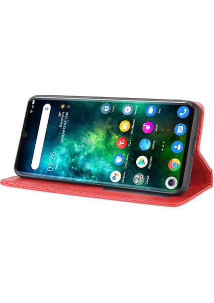 Tcl 10 Pro Manyetik Kapatma Pu Deri Cüzdan Için Kılıf (Yurt Dışından)