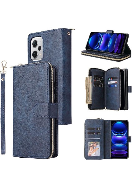 Xiaomi Redmi Not 12 Pro Artı Fermuar Cep Cüzdan Kılıf 9 (Yurt Dışından)