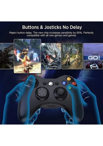 Beyaz-Kablosuz Denetleyici Gamepad Xbox 360 Konsolu Için 2.4g Oyun Denetleyicisi Joystick Xbox 360 Slim Için Pc Windows 7 8 10 Joypad (Yurt Dışından) modelleri