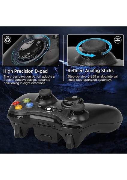 Beyaz-Kablosuz Denetleyici Gamepad Xbox 360 Konsolu Için 2.4g Oyun Denetleyicisi Joystick Xbox 360 Slim Için Pc Windows 7 8 10 Joypad (Yurt Dışından) indirimleri