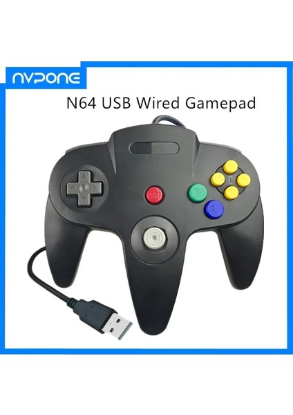 Şeffaf KIRMIZI-N64 USB Kablolu Gamepad N64 Denetleyici Gamepad Joystick Mac Bilgisayar Pc Için Klasik Retro Oyun Klavyeleri (Yurt Dışından)