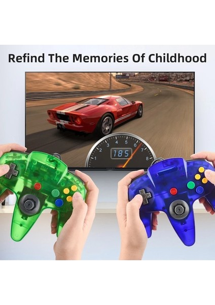 Şeffaf KIRMIZI-N64 USB Kablolu Gamepad N64 Denetleyici Gamepad Joystick Mac Bilgisayar Pc Için Klasik Retro Oyun Klavyeleri (Yurt Dışından)