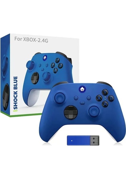 Pc/xbox One Serisi X/s Için Alıcılı Turbo Oyun Denetleyicisi Ile Xbox One Altı Eksenli Titreşim Için Blue-2.4g Kablosuz Gamepad (Yurt Dışından)