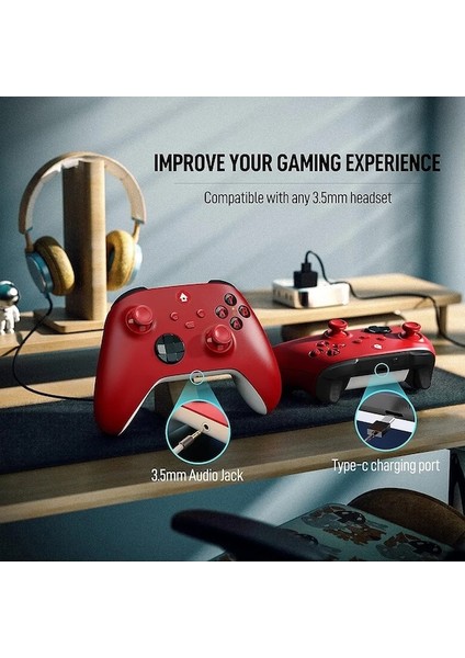 Pc/xbox One Serisi X/s Için Alıcılı Turbo Oyun Denetleyicisi Ile Xbox One Altı Eksenli Titreşim Için Blue-2.4g Kablosuz Gamepad (Yurt Dışından) fırsatları
