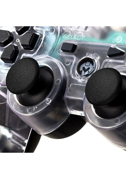 Şeffaf-Video-Oyun Kablosuz Çift Şok Gamepad Sony Ps3 Playstation 3 Konsolu Için Şeffaf El Denetleyicisi Joystick Uzaktan (Yurt Dışından) fırsatları