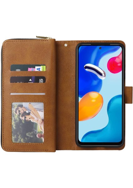 Xiaomi Redmi Için Not 11 Pro Kart Tutucu Fermuarlı Cebi ile El Flip (Yurt Dışından)