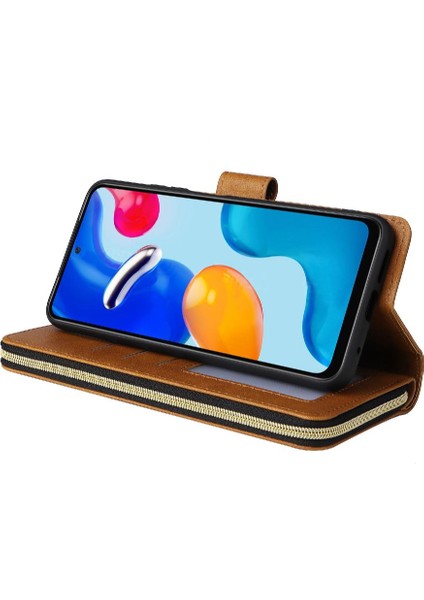 Xiaomi Redmi Için Not 11 Pro Kart Tutucu Fermuarlı Cebi ile El Flip (Yurt Dışından)