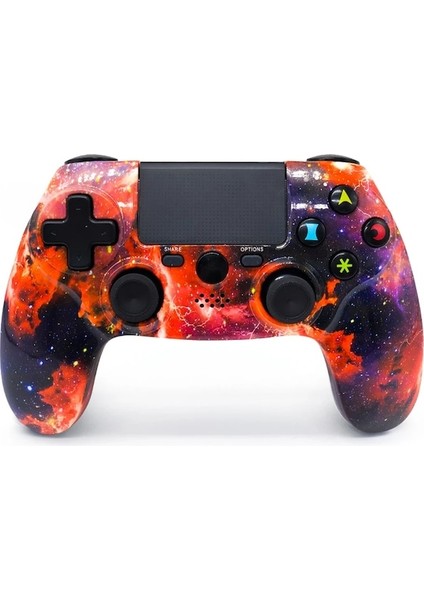 Glaxy-Kablosuz Oyun Denetleyicisi Ps4 Playstation 4 Için Kablosuz Çift Şok Oyun Joystick Altı Eksenli Jiroskop Hareket Algılama Gamepad (Yurt Dışından)