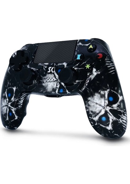 Glaxy-Kablosuz Oyun Denetleyicisi Ps4 Playstation 4 Için Kablosuz Çift Şok Oyun Joystick Altı Eksenli Jiroskop Hareket Algılama Gamepad (Yurt Dışından)