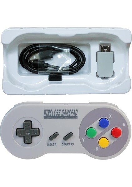 1 Pcs-Renkli 2 Alıcı Kablosuz 2.4g Oyun Denetleyicisi Joypad Joystick Denetleyicisi Için Snes Için Klasik Mını Pc Windows Için Anahtar (Yurt Dışından)