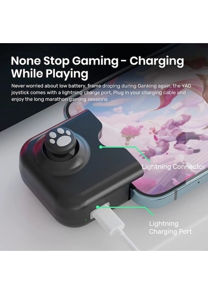 Ios White-Mobil Oyun Kumandası Iphone Uyumlu Için Joystick Android Oyun Gamepad'i Pubg Mobile, Call Of Duty, Wild Rift Ile (Yurt Dışından)