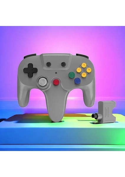 GREY-N64 Kablosuz Denetleyici Uzaktan Gamepad Pc Kontrolü Android Joystick Cep Telefonu Oyun Pedi Aksesuarları Video Oyun Konsolu Joypad (Yurt Dışından)