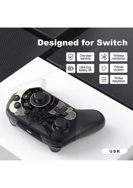 Nintendo Switch Pro Denetleyicisi Için Gümüş-Kablosuz Bluetooth Gamepad Pc ve Anahtar OLED Lite Oyun Konsolu Için Sınırlı Tema Joystick (Yurt Dışından)