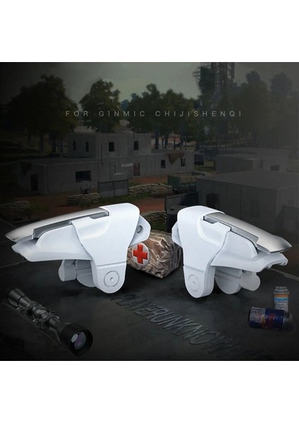K03-CEP Telefonu Pubg Joystick Için Abs Alaşım Oyun Denetleyicisi Kolu Amaç Çekim L1R1 Iphone Uyumlu Android Oyun Tetikleyicileri Için Anahtar Düğmesi (Yurt Dışından)
