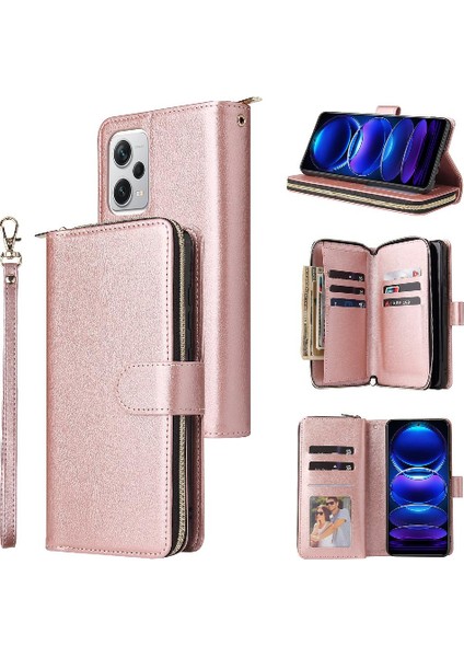 Xiaomi Redmi Not 12 Pro Artı Fermuar Cep Cüzdan Kılıf 9 (Yurt Dışından)