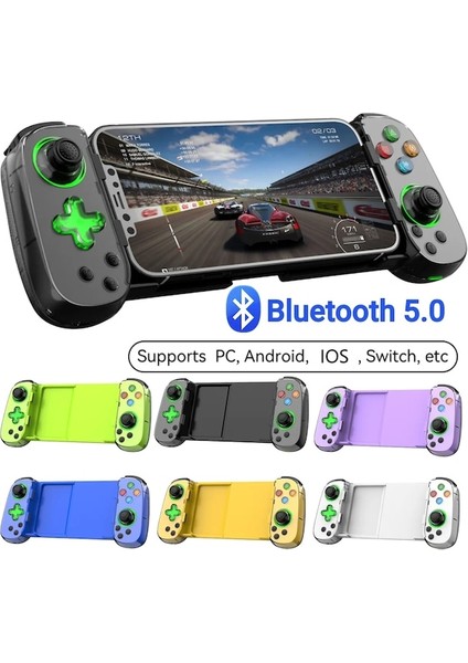 D3 Sky Blue-Kablosuz Oyun Denetleyicisi Cep Telefonu Android Ios Için Kolu Pubg Gamepad Joystick Ps4 Anahtarı Için Geri Çekilebilir Bluetooth Gamepad (Yurt Dışından)