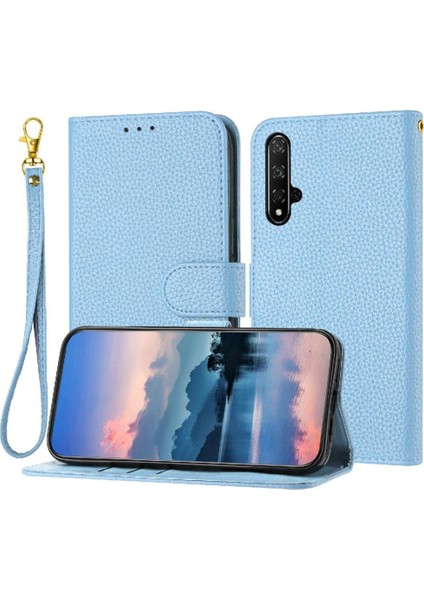 Onur 20 Flip Için Telefon Kılıfı Folio Pu Deri Kart Yuvaları Tutucu Litchi (Yurt Dışından)