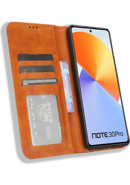Infinix Not 30 Pro Pu Deri Manyetik Kapatma Cüzdan Için Kılıf (Yurt Dışından)