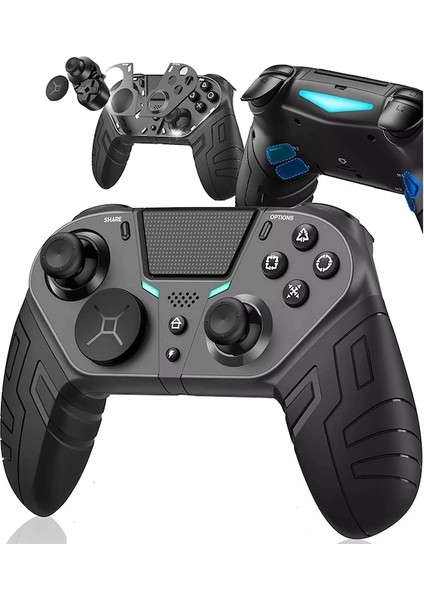 Q300 Yeşil-Bluetooth Uyumlu Kablosuz Denetleyici Ps4 Elite/slim/pro Konsol Gamepad Programlanabilir Geri Düğme Desteği Pc Joypad (Yurt Dışından)