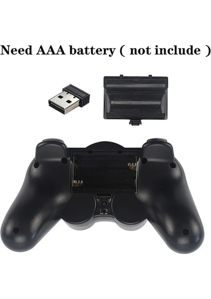 2 Adet Siyah-2.4 Ghz Kablosuz Gamepad Pc Dizüstü USB Oyun Denetleyicisi Joystick Ps3 Android Tv Kutusu Windows Ahududu Pi 4 3 Joypad (Yurt Dışından)