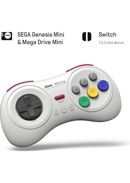 SILVER-M30 Md Mini Sürüm 2.4g Kablosuz Saplı Anahtar Sega Sega Oyunu (Yurt Dışından) fiyatları