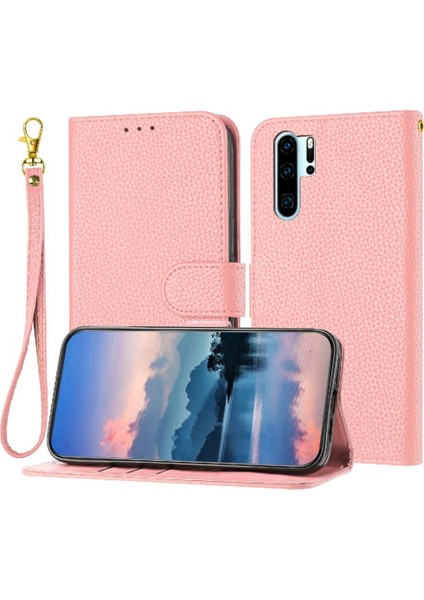 Huawei P30 Pro Kart Yuvaları Tutucu Pu Deri Flip Folio Için Telefon Kılıfı (Yurt Dışından)