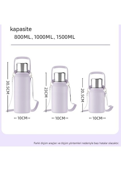 Hyt-Dış Mekan Termos Su Isıtıcısı 316 Paslanmaz Çelik Bardak Dış Mekan Büyük Kapasiteli 1500 ml - Pembe (Yurt Dışından)