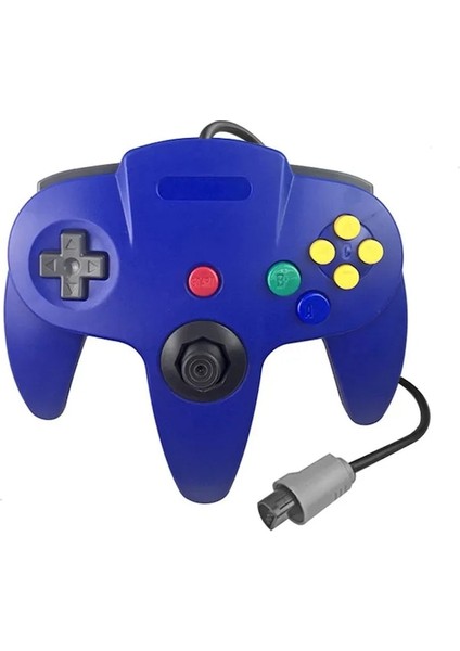 NINTENDO64 Konsolu Için Mavi Kablolu Gamepad N64 Klasik Joystick Için Retro Oyun Konsolu Controle Nintendo Aksesuarları (Yurt Dışından)