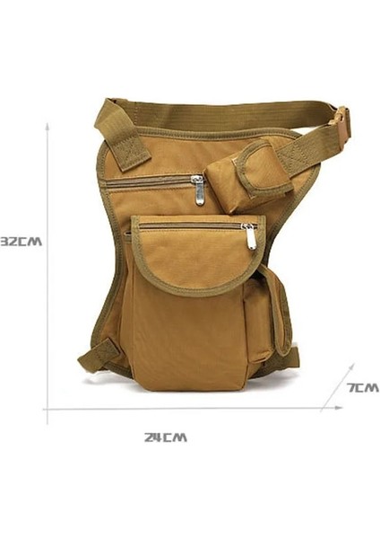 Haki-Açık Su Geçirmez Taşınabilir Kamp Çantası Dayanıklı Kamuflaj Taktik Bacak Çantası Dağcılık Sürme Çok Fonksiyonlu Bel Çantası (Yurt Dışından) modelleri
