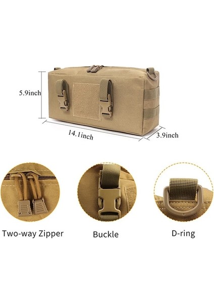 Haki Kese-Askeri Taktik Sırt Çantası Ordu Molle Sistemi Omuz Çantası Açık Kamp Yürüyüş Naylon Edc Bel Paketi Avcılık Aksesuarları (Yurt Dışından) indirimleri