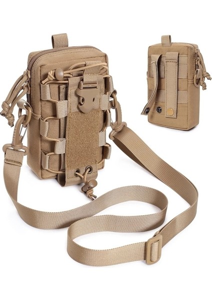 Gri-Taktik Kese Molle Cep Telefonu Çantası Su Şişesi Su Isıtıcısı Taşıyıcı Kamp Yürüyüş Kemer Kılıfı Omuz Askısı Ile Bel Paketi (Yurt Dışından)