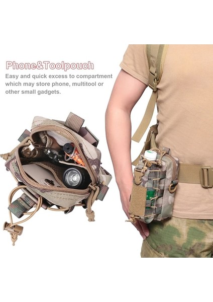Gri-Taktik Kese Molle Cep Telefonu Çantası Su Şişesi Su Isıtıcısı Taşıyıcı Kamp Yürüyüş Kemer Kılıfı Omuz Askısı Ile Bel Paketi (Yurt Dışından) modelleri