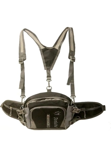 Siyah-Açık Hava Sporları Bel Çantası Su Geçirmez Çok Fonksiyonlu Yürüyüş Bisiklet Sırt Çantası (Yurt Dışından)