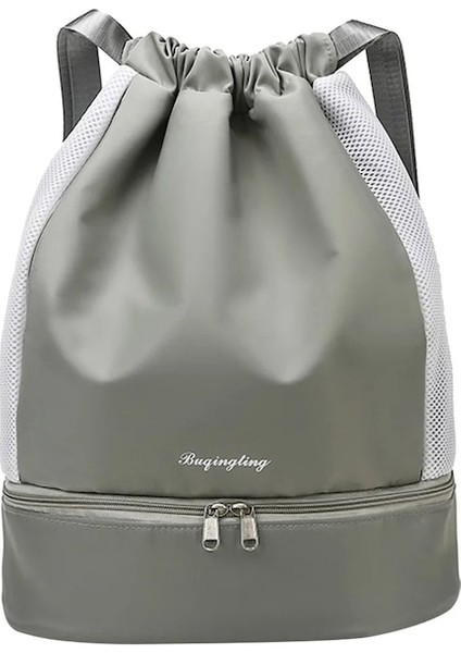 Gri-Su Geçirmez Spor Çantası Erkekler Için Spor Sırt Çantası Adam Ipli Basketbol Çantası Açık Spor Yüzme Sırt Çantası Kadın Spor Eğitim Çantası (Yurt Dışından)