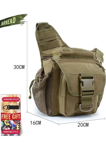 Tan-Askeri Taktik Omuz Çantası 900D Oxford Erkekler Açık Kamera Çantası Tırmanma Kamp Balıkçılık Trekking Molle Ordu Çantası 9 Renkler (Yurt Dışından)
