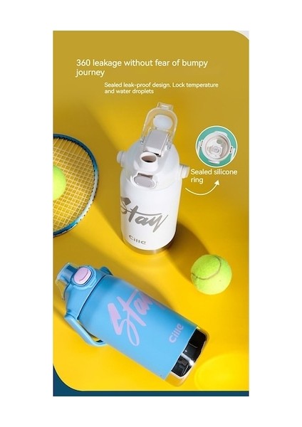 Hyt-Vacuum Termos Dış Mekan 950 ml Paslanmaz Çelik - Mavi (Yurt Dışından)