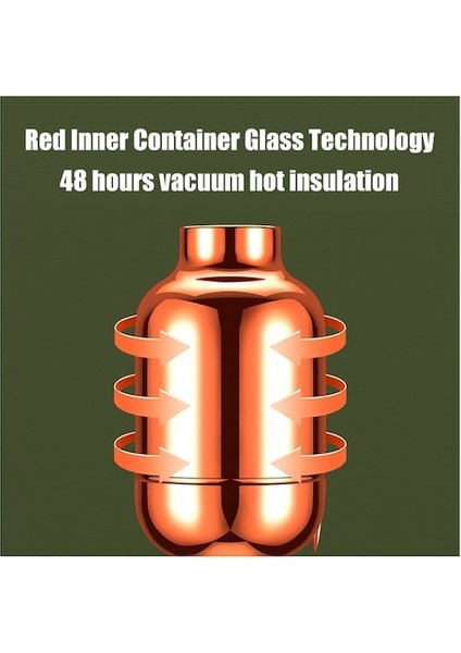 Hyt-1 Litre Büyük Kapasiteli Yalıtımlı Su Matarası - Siyah (Yurt Dışından)