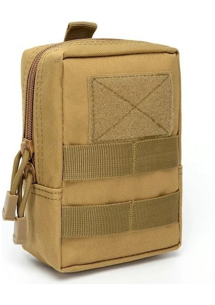 Haki-Çok Fonksiyonlu 1000D Açık Askeri Taktik Bel Çantası Edc Molle Aracı Fermuar Bel Paketi Aksesuarı Dayanıklı Kemer Kılıfı (Yurt Dışından)