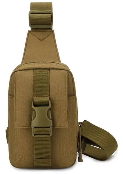 Tan-Taktik Göğüs Çantası Askeri Trekking Paketi Edc Spor Çantası Omuz Çantası Crossbody Paketi Saldırı Kılıfı Yürüyüş Bisiklet Kamp Için (Yurt Dışından)