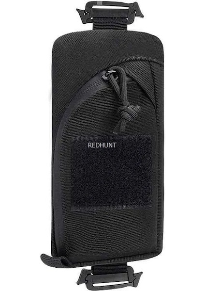 Siyah-Taktik Molle Çantası Askeri Edc Aracı Cepler Açık Sırt Çantası Omuz Askısı Aksesuar Kılıfı Kompakt Telefon Çantası (Yurt Dışından)