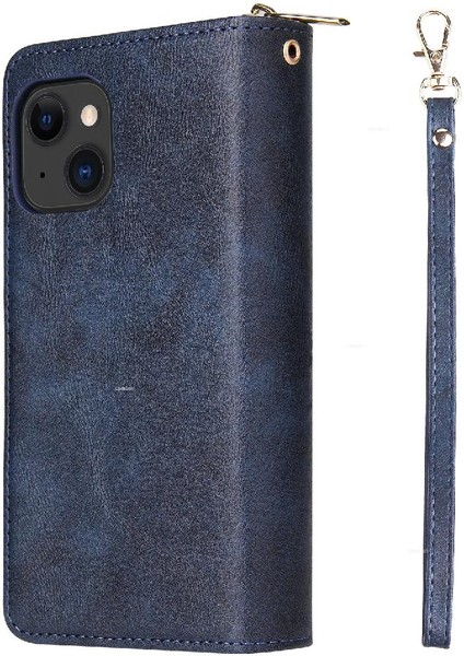 Iphone 15 Için Kılıf Kart Tutucu Fermuar Cep Cüzdan Kılıf 9 Kart Yuvaları ile (Yurt Dışından) indirimleri