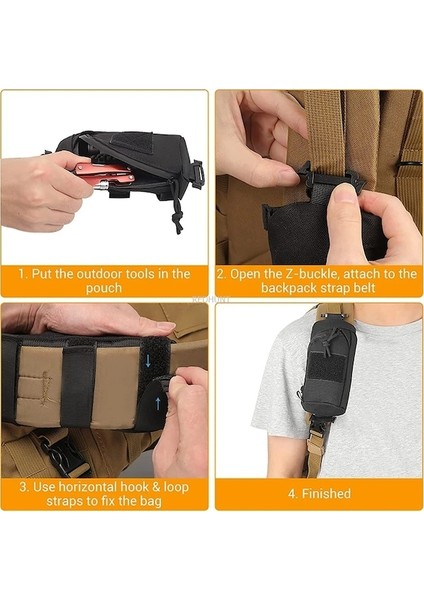 Yeşil Taktik Molle Çantası Askeri Edc Aracı Cepler Açık Sırt Çantası Omuz Askısı Aksesuar Kılıfı Kompakt Telefon Çantası (Yurt Dışından) fırsatları