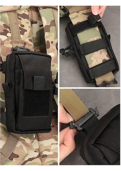 Siyah-Molle Taktik Bel Çantası Açık Acil Edc Çantası Telefon Paketi Spor Tırmanma Koşu Aksesuarları Askeri Alet Av Çantaları (Yurt Dışından) fırsatları