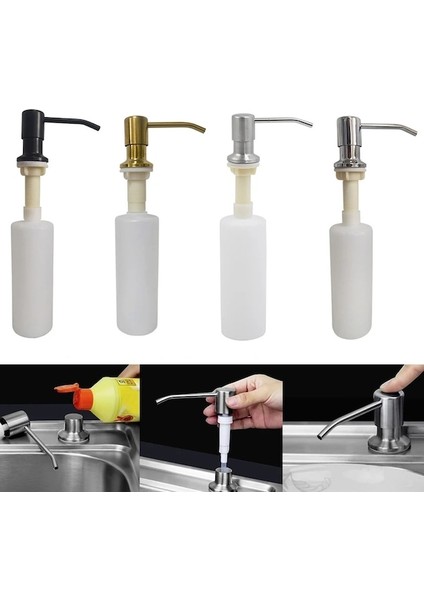 Gold-1pcs 300 ml Mutfak Lavabo Sabunluk Elle Basarak Sabun Losyon Dispenseri Banyo Aksesuarları Losyon Depolama Şişesi (Yurt Dışından) modelleri