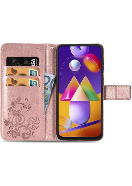 Samsung Galaxy M31S Zarif Iş Için Kılıf Kısa Kayış Kapak Çevirin (Yurt Dışından)